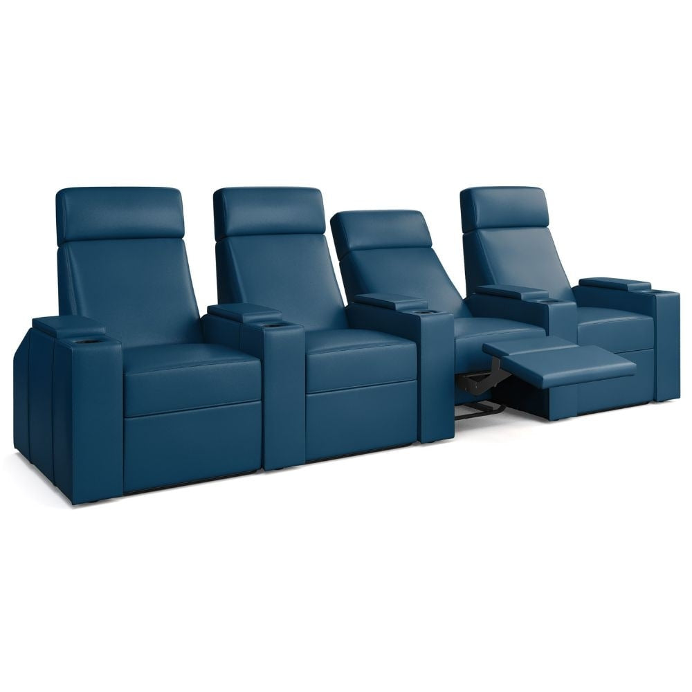 Moovia Berlin Essentials Single, Double, Triple or 4 Seat Cinema Chair in Madras Leather 24