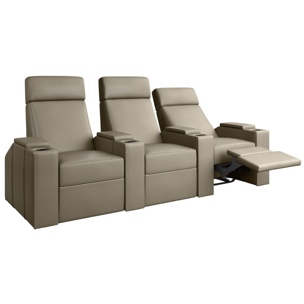 Moovia Berlin Essentials Single, Double, Triple or 4 Seat Cinema Chair in Madras Leather 3