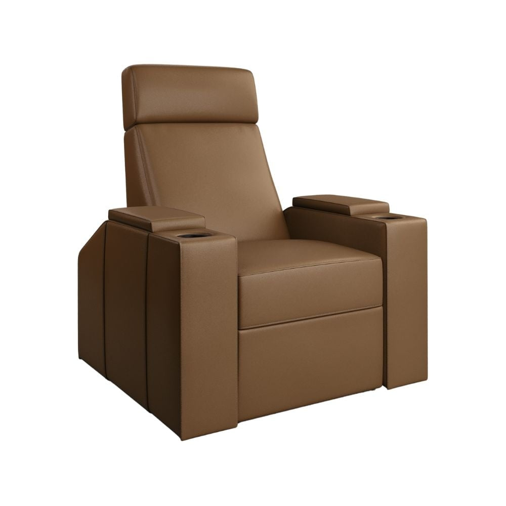 Moovia Berlin Essentials Single, Double, Triple or 4 Seat Cinema Chair in Madras Leather 6
