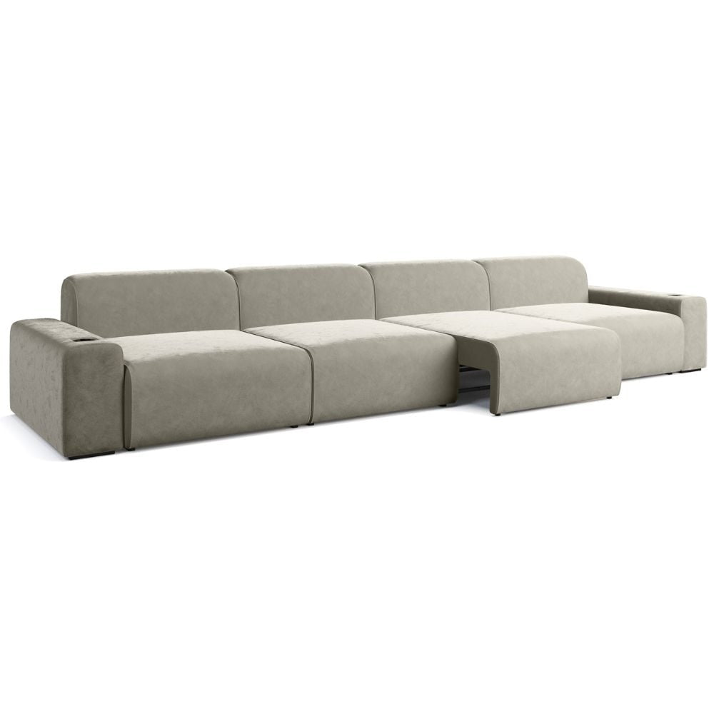 Moovia Budapest Essentials 2 or 4 Seat Cinema Sofa with Middle Arm in Dekoma Sorono Velvet 4