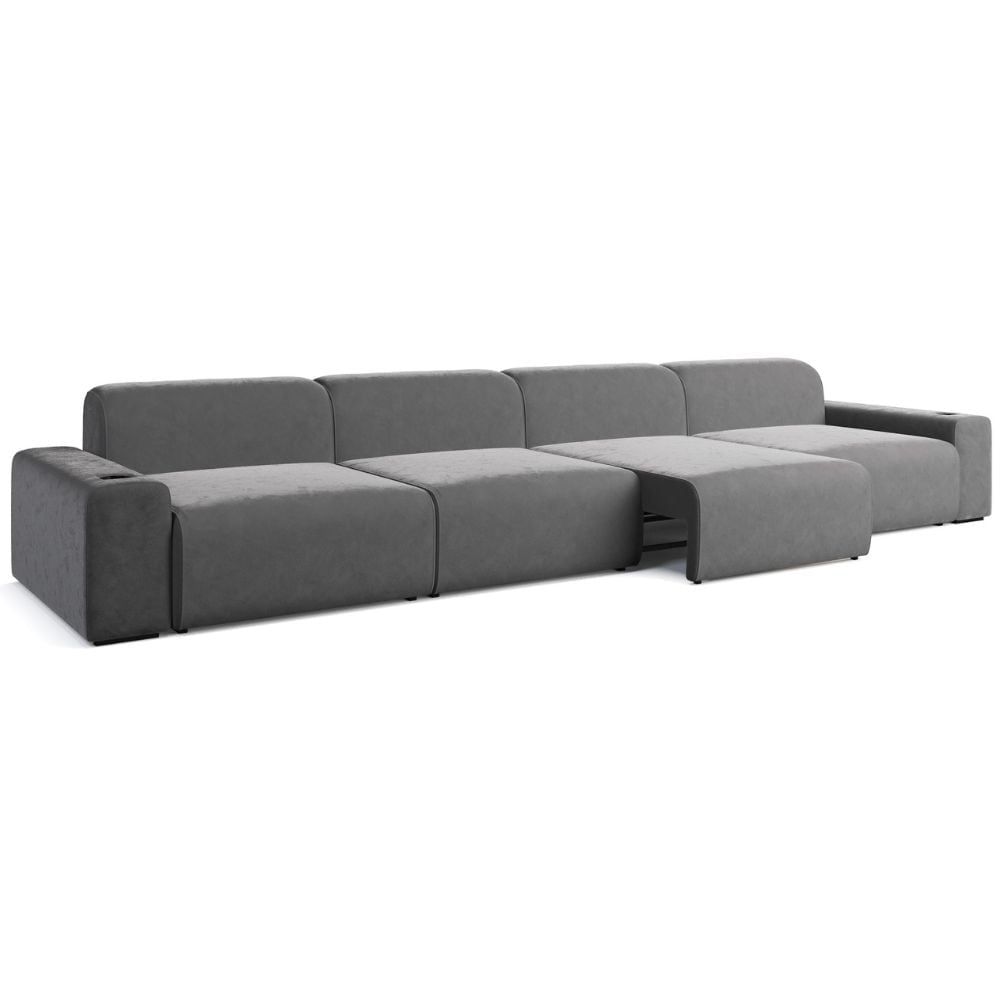Moovia Budapest Essentials 2 or 4 Seat Cinema Sofa with Middle Arm in Dekoma Sorono Velvet 74