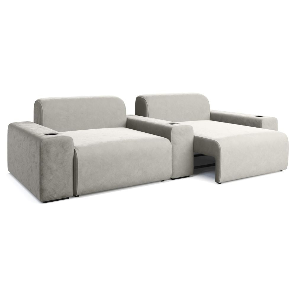 Moovia Budapest Essentials 2 or 4 Seat Cinema Sofa with Middle Arm in Dekoma Sorono Velvet 76