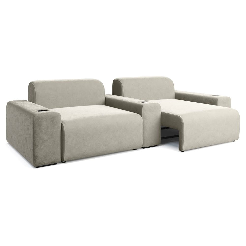 Moovia Budapest Essentials 2 or 4 Seat Cinema Sofa with Middle Arm in Dekoma Sorono Velvet 