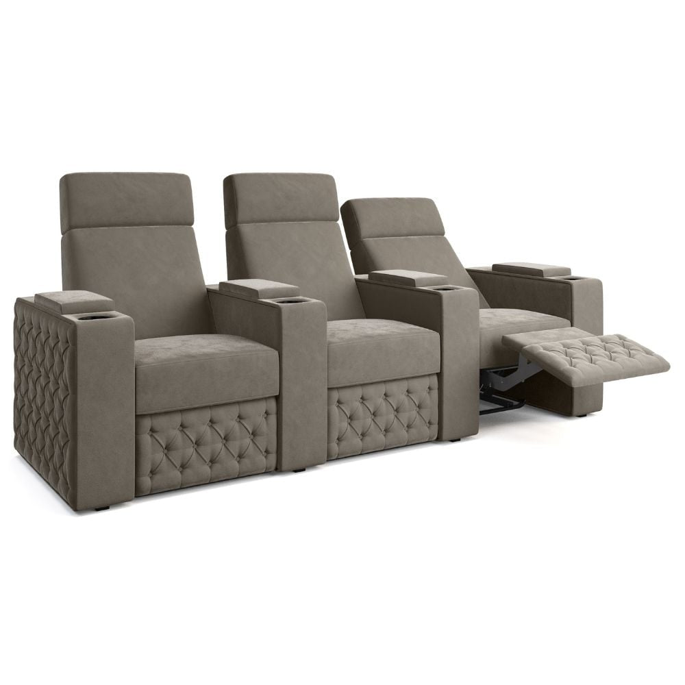 Moovia Chesterfield Essentials Single, Double, Triple or 4 Seat Cinema Chair in Madras Leather