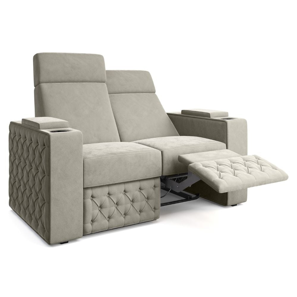 Moovia Chesterfield Essentials 2 or 4 Seat Cinema Chair with Love Seat in Dekoma Sorono Velvet 1