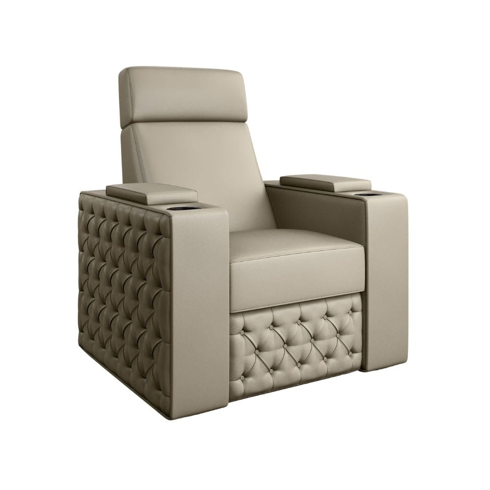 Moovia Chesterfield Essentials 2 or 4 Seat Cinema Chair with Love Seat in Dekoma Sorono Velvet 24