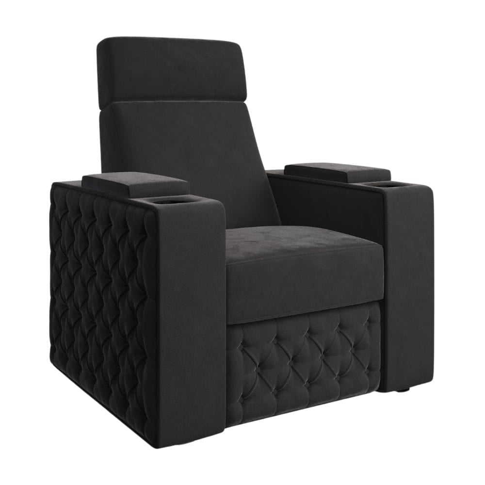 Moovia Chesterfield Essentials 2 or 4 Seat Cinema Chair with Love Seat in Dekoma Sorono Velvet 32