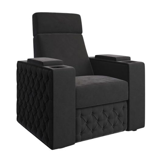 Moovia Chesterfield Essentials 2 or 4 Seat Cinema Chair with Love Seat in Dekoma Sorono Velvet 32