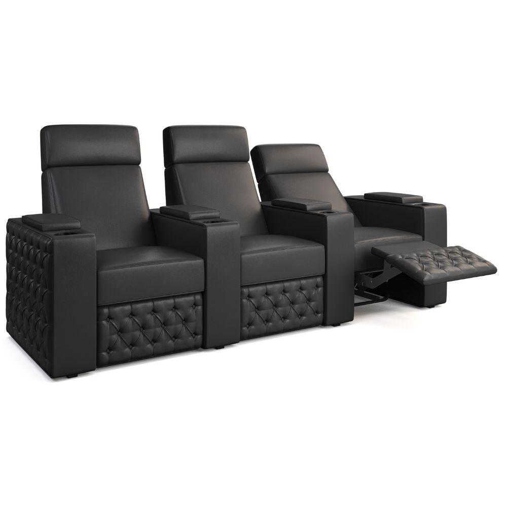 Moovia Chesterfield Essentials Single, Double, Triple or 4 Seat Cinema Chair in Madras Leather