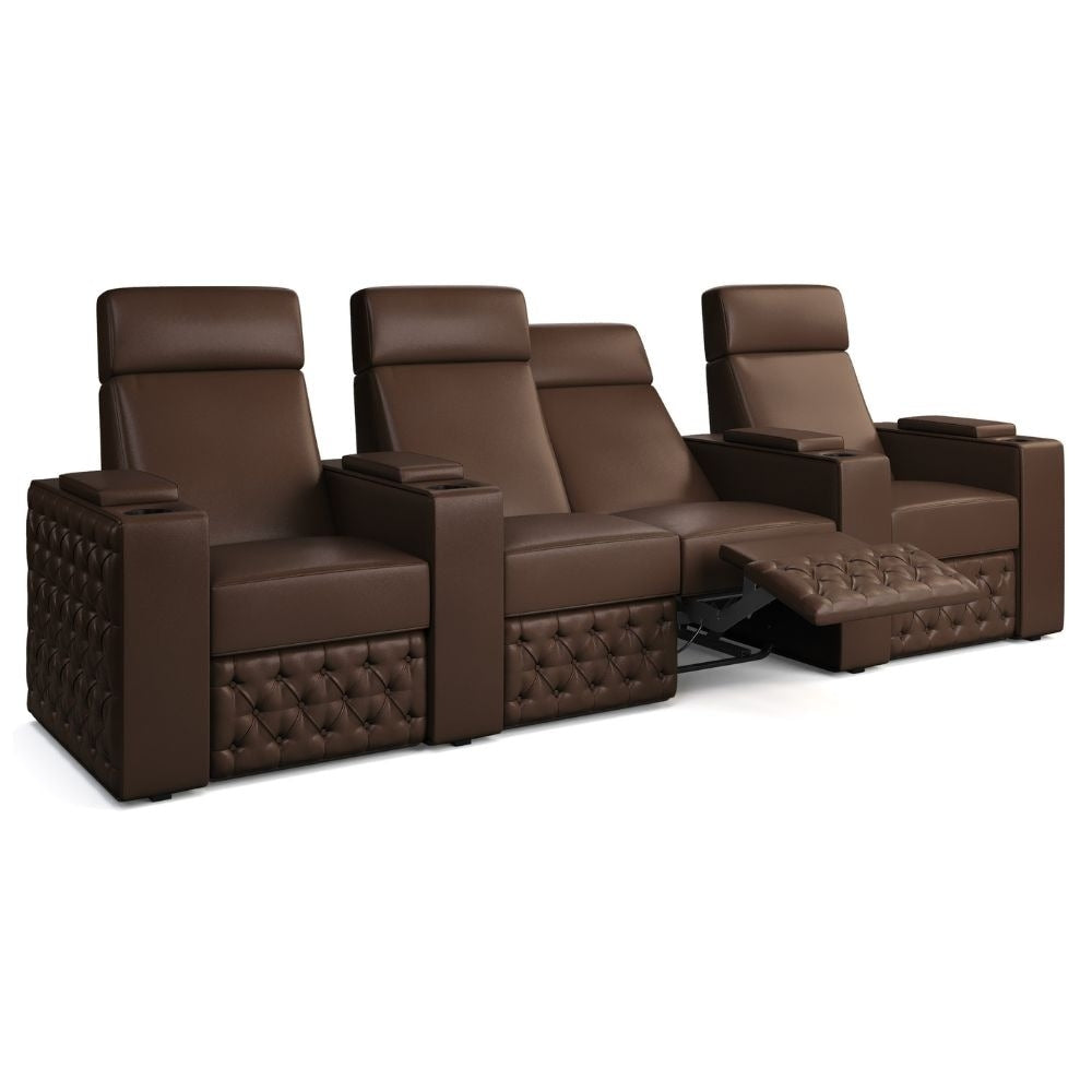 Moovia Chesterfield Essentials 2 or 4 Seat Cinema Chair with Love Seat in Dekoma Sorono Velvet 87