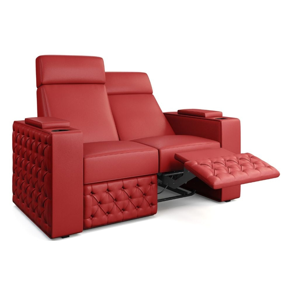 Moovia Chesterfield Essentials Single, Double, Triple or 4 Seat Cinema Chair in Dekoma Sorono Velvet 105