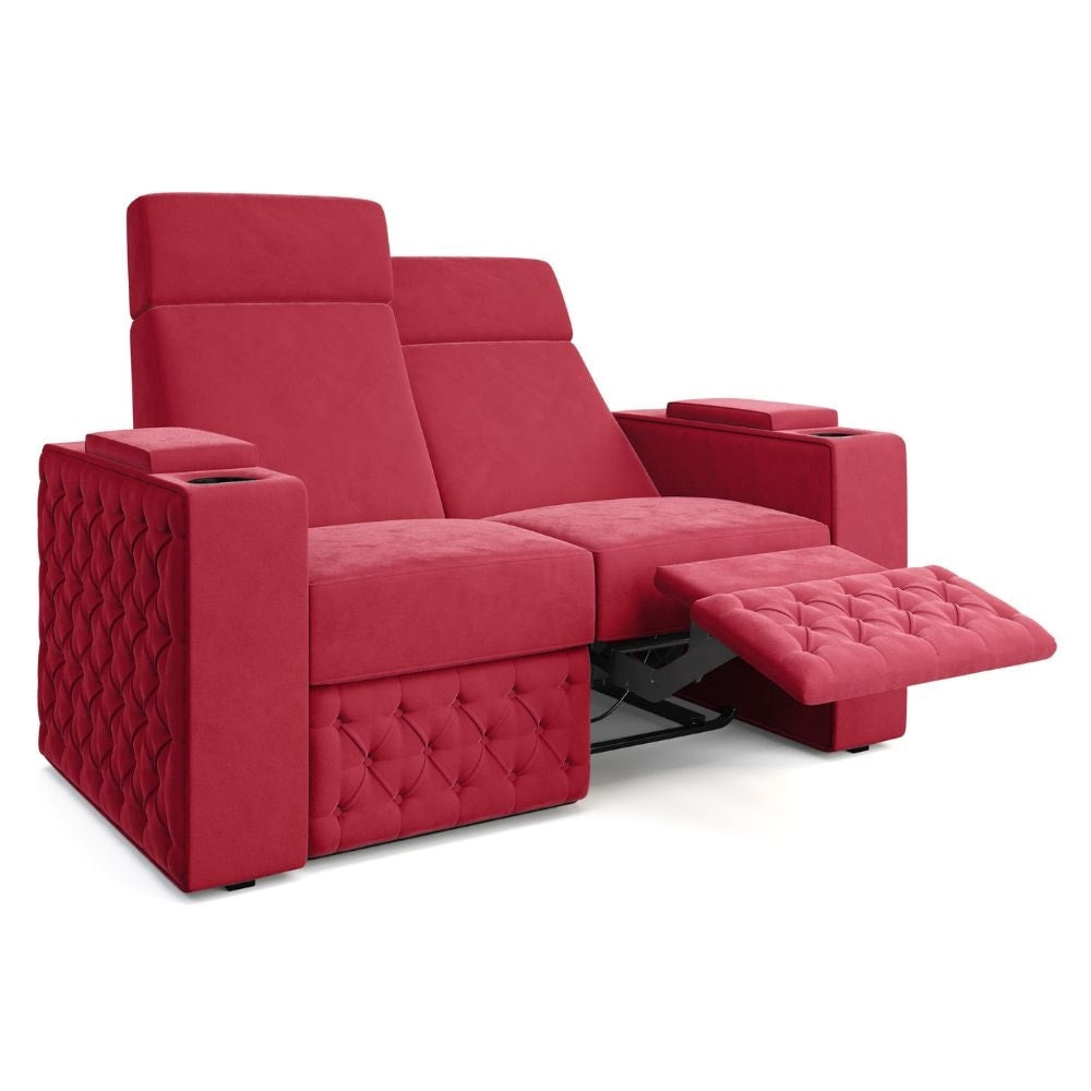 Moovia Chesterfield Essentials Single, Double, Triple or 4 Seat Cinema Chair in Dekoma Sorono Velvet 111