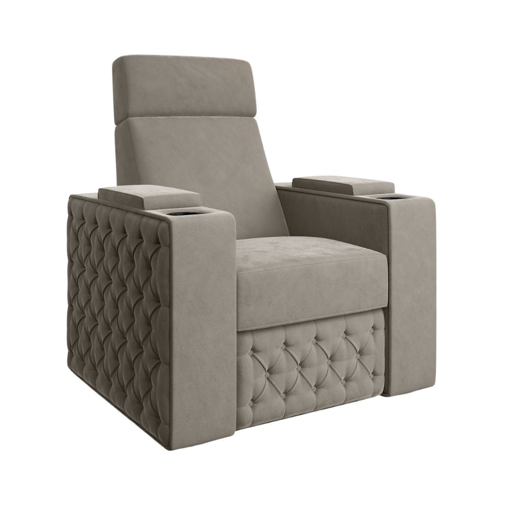 Moovia Chesterfield Essentials Single, Double, Triple or 4 Seat Cinema Chair in Dekoma Sorono Velvet 118