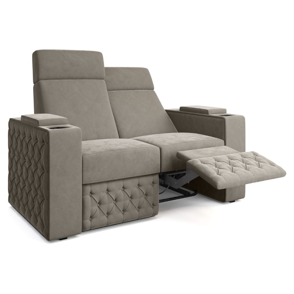 Moovia Chesterfield Essentials Single, Double, Triple or 4 Seat Cinema Chair in Dekoma Sorono Velvet 119