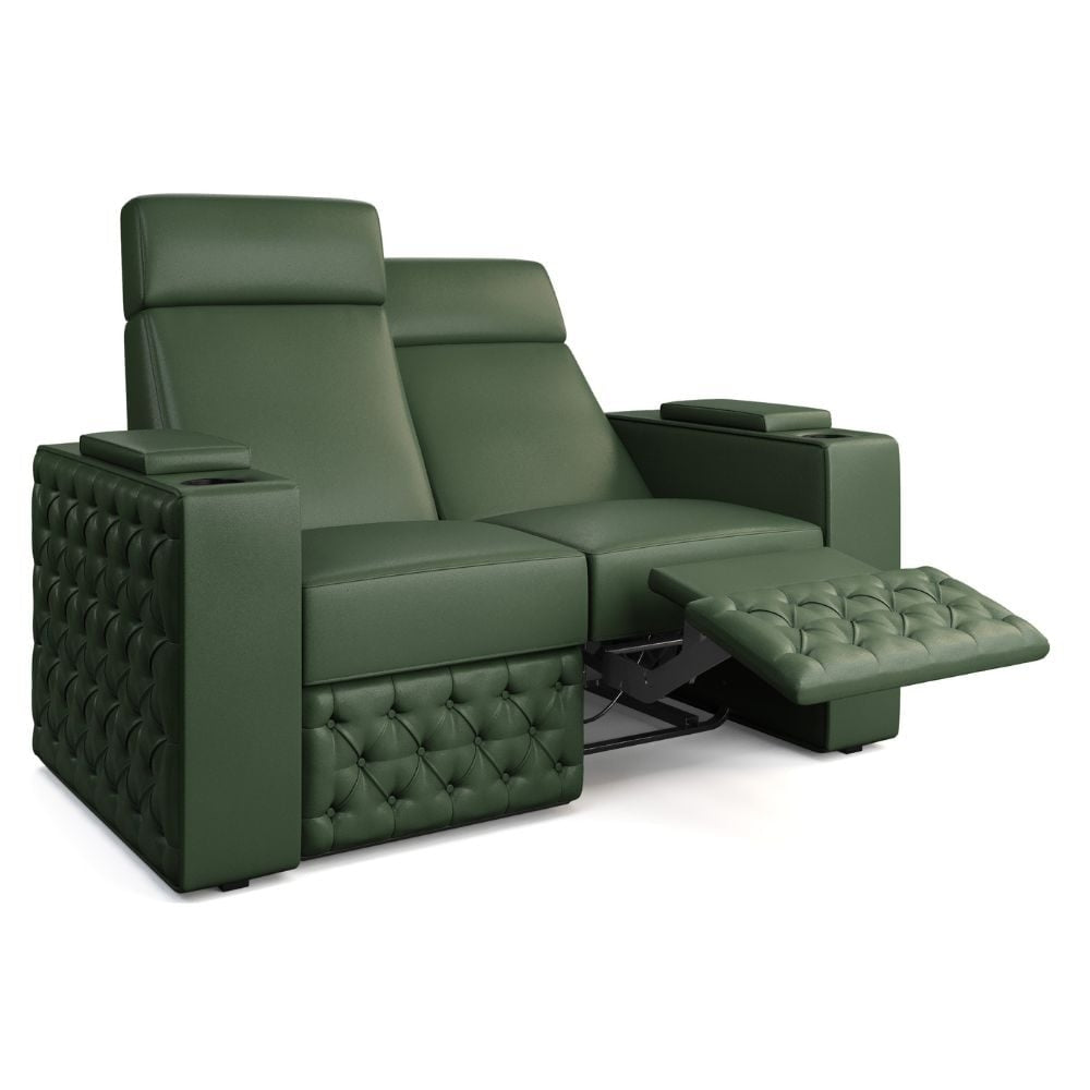 Moovia Chesterfield Essentials Single, Double, Triple or 4 Seat Cinema Chair in Dekoma Sorono Velvet 125