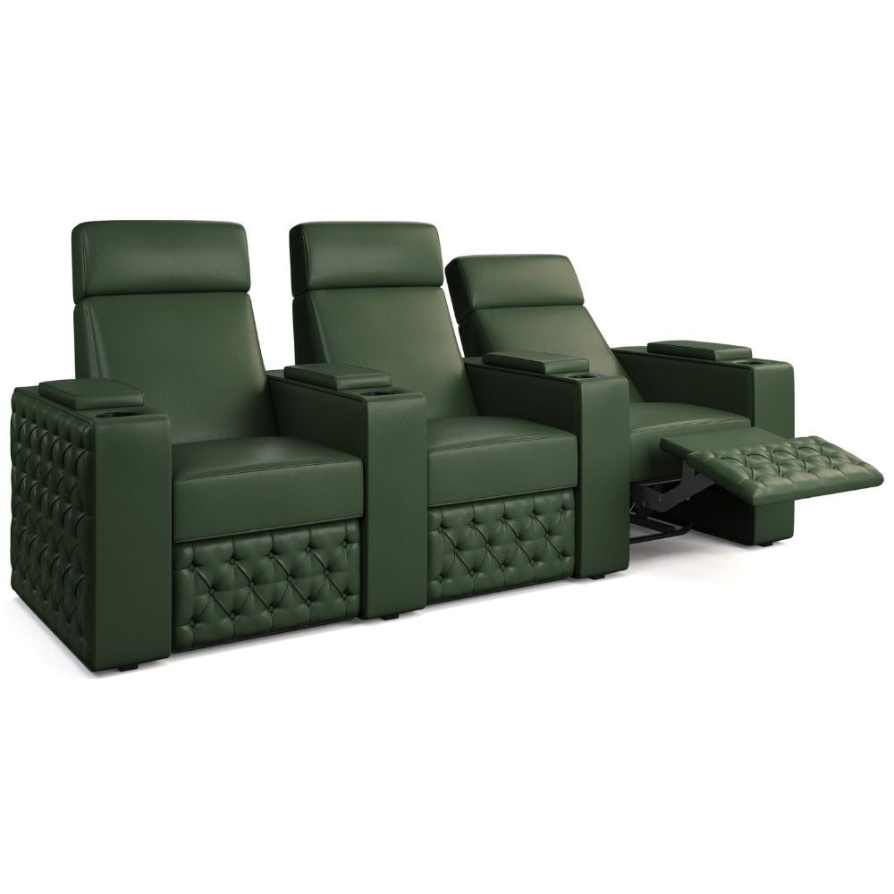 Moovia Chesterfield Essentials Single, Double, Triple or 4 Seat Cinema Chair in Dekoma Sorono Velvet 127