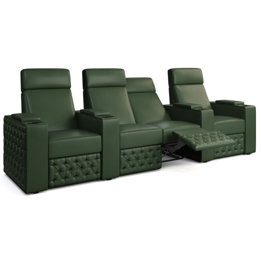Moovia Chesterfield Essentials Single, Double, Triple or 4 Seat Cinema Chair in Dekoma Sorono Velvet 128