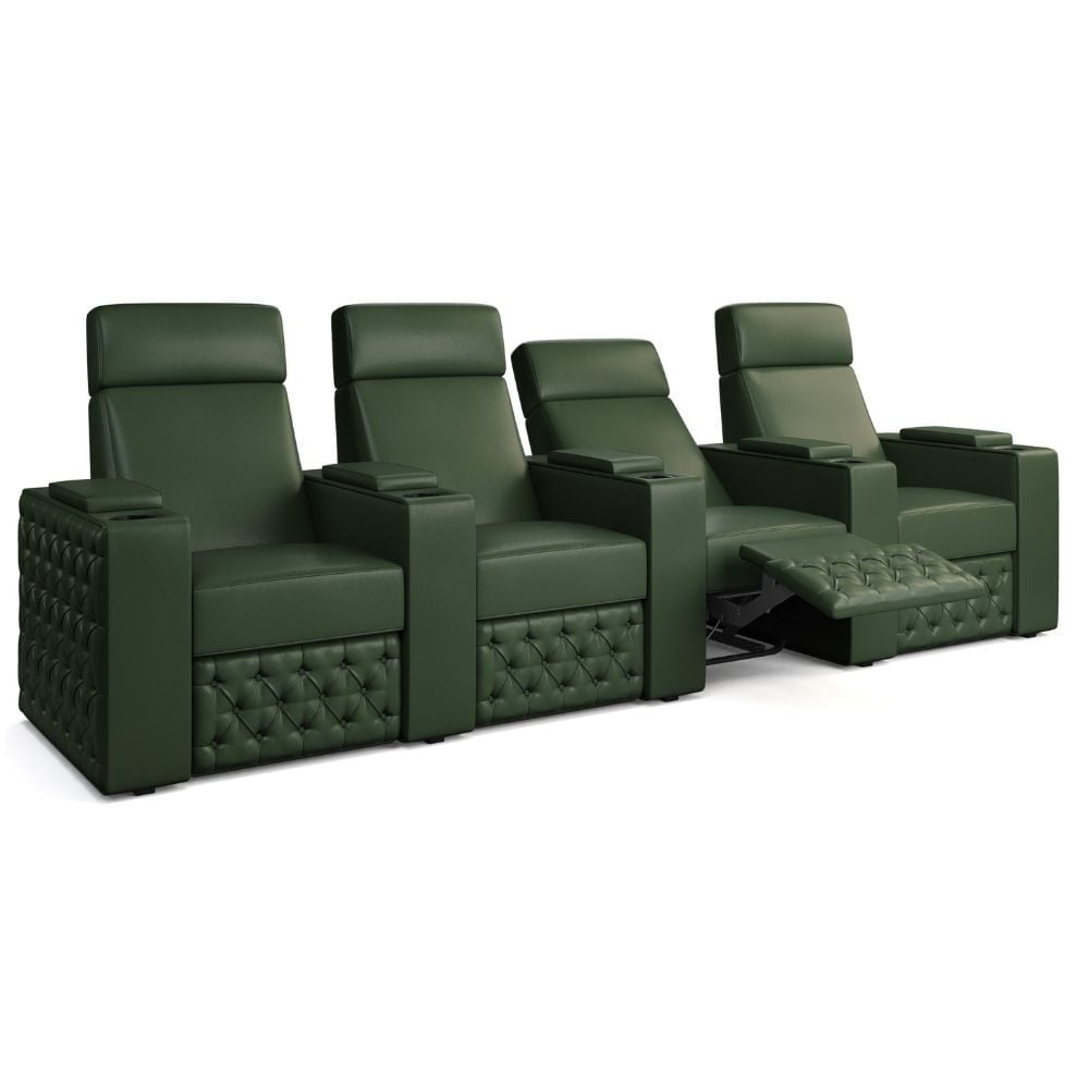 Moovia Chesterfield Essentials Single, Double, Triple or 4 Seat Cinema Chair in Dekoma Sorono Velvet 129