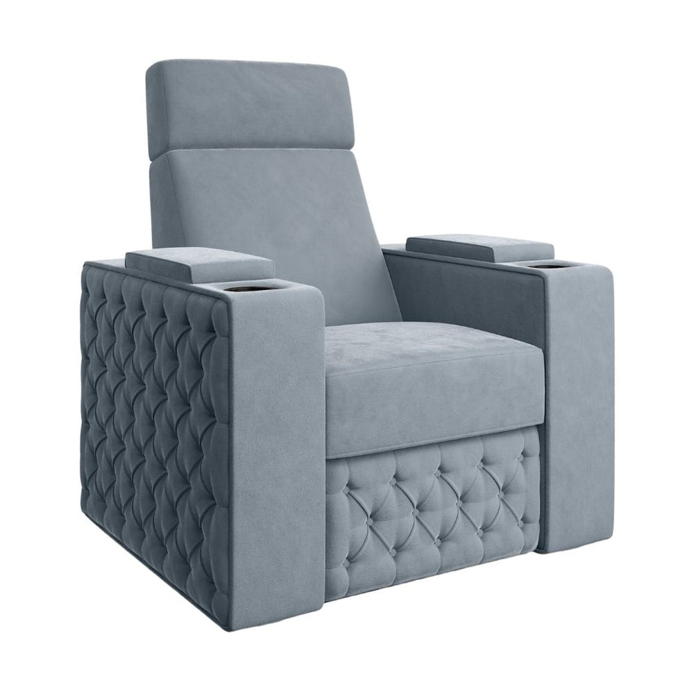 Moovia Chesterfield Essentials Single, Double, Triple or 4 Seat Cinema Chair in Dekoma Sorono Velvet 135