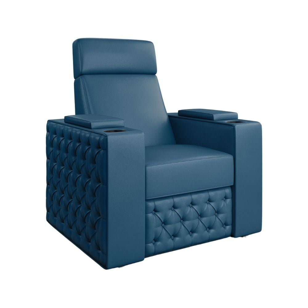 Moovia Chesterfield Essentials Single, Double, Triple or 4 Seat Cinema Chair in Dekoma Sorono Velvet 14