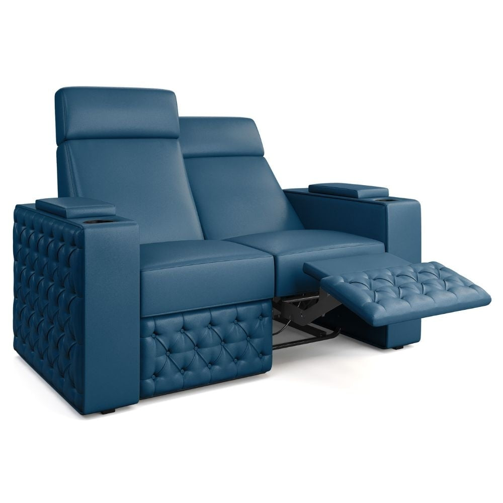 Moovia Chesterfield Essentials Single, Double, Triple or 4 Seat Cinema Chair in Dekoma Sorono Velvet 15