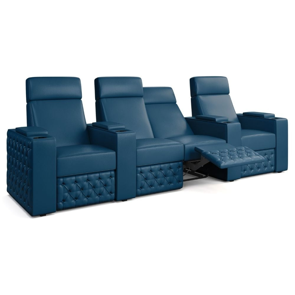 Moovia Chesterfield Essentials Single, Double, Triple or 4 Seat Cinema Chair in Dekoma Sorono Velvet 17