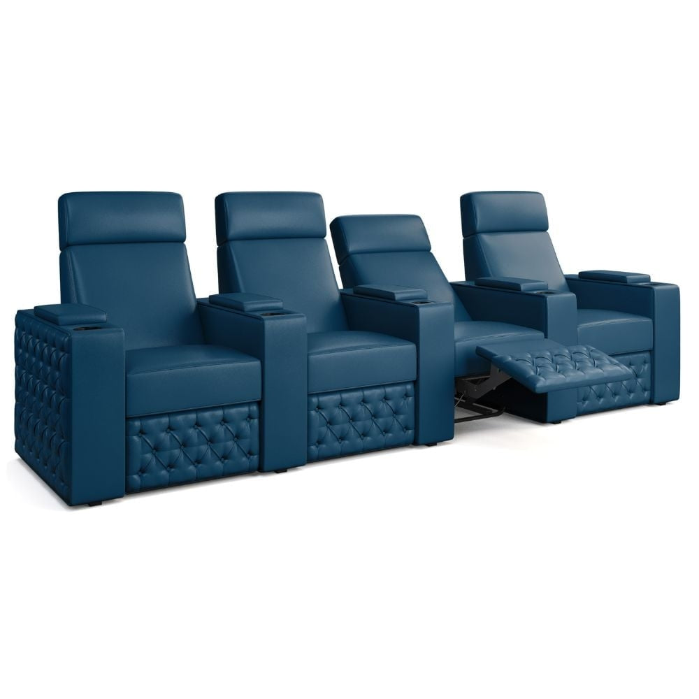 Moovia Chesterfield Essentials Single, Double, Triple or 4 Seat Cinema Chair in Dekoma Sorono Velvet 18