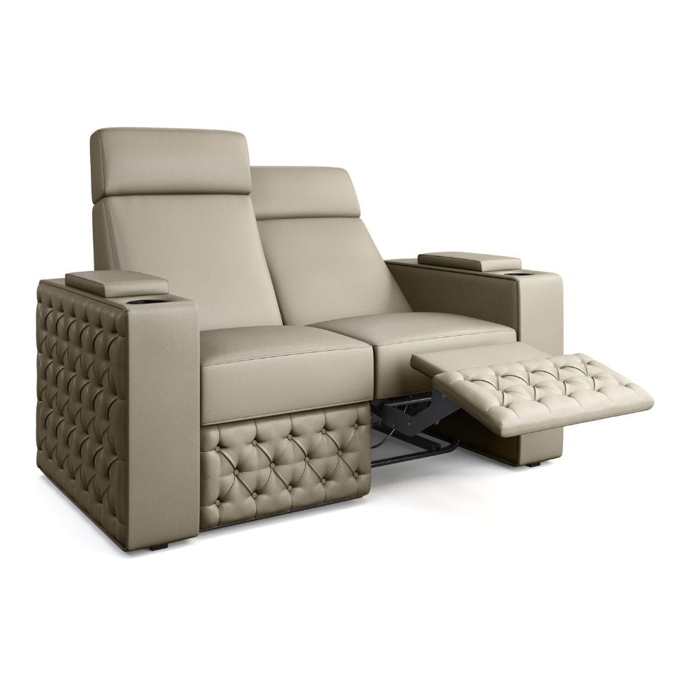 Moovia Chesterfield Essentials Single, Double, Triple or 4 Seat Cinema Chair in Dekoma Sorono Velvet 21