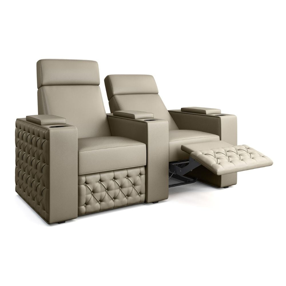 Moovia Chesterfield Essentials Single, Double, Triple or 4 Seat Cinema Chair in Dekoma Sorono Velvet 22