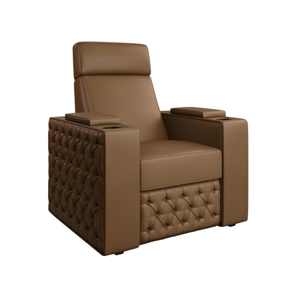 Moovia Chesterfield Essentials Single, Double, Triple or 4 Seat Cinema Chair in Dekoma Sorono Velvet 38