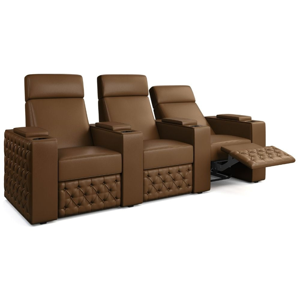Moovia Chesterfield Essentials Single, Double, Triple or 4 Seat Cinema Chair in Dekoma Sorono Velvet 41