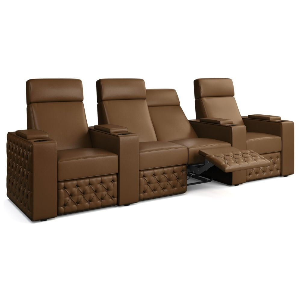 Moovia Chesterfield Essentials Single, Double, Triple or 4 Seat Cinema Chair in Dekoma Sorono Velvet 42