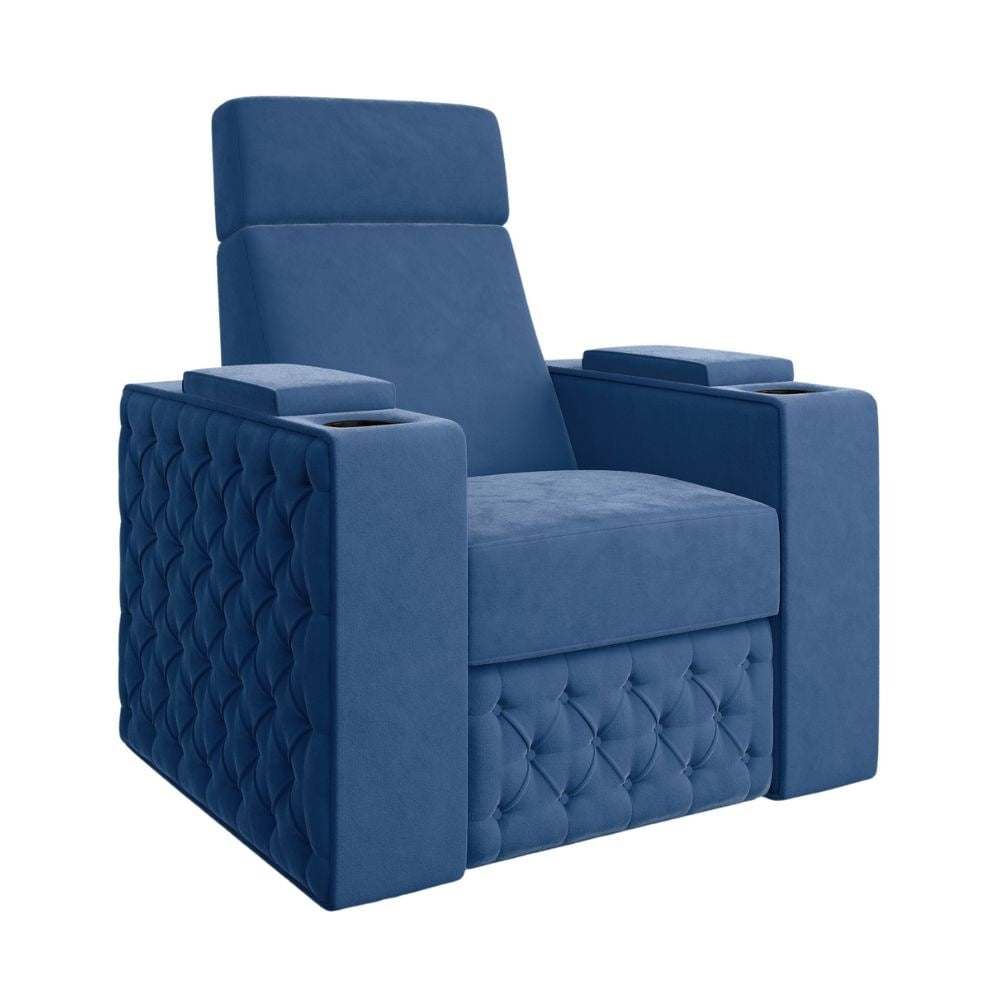 Moovia Chesterfield Essentials Single, Double, Triple or 4 Seat Cinema Chair in Dekoma Sorono Velvet 43