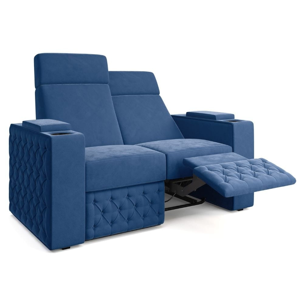 Moovia Chesterfield Essentials Single, Double, Triple or 4 Seat Cinema Chair in Dekoma Sorono Velvet 44