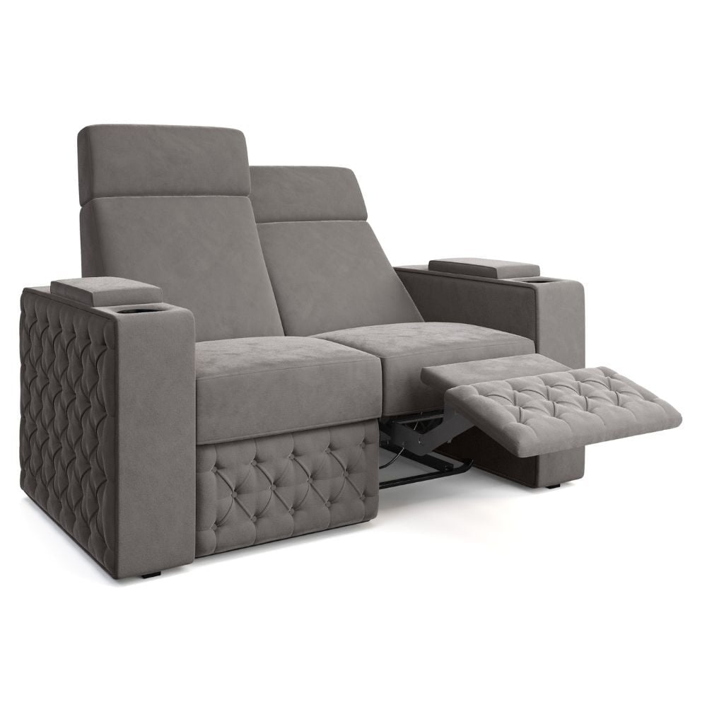 Moovia Chesterfield Essentials Single, Double, Triple or 4 Seat Cinema Chair in Dekoma Sorono Velvet 50