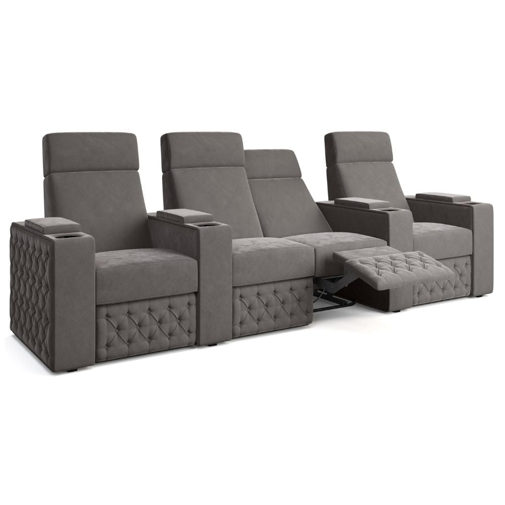 Moovia Chesterfield Essentials Single, Double, Triple or 4 Seat Cinema Chair in Dekoma Sorono Velvet 53