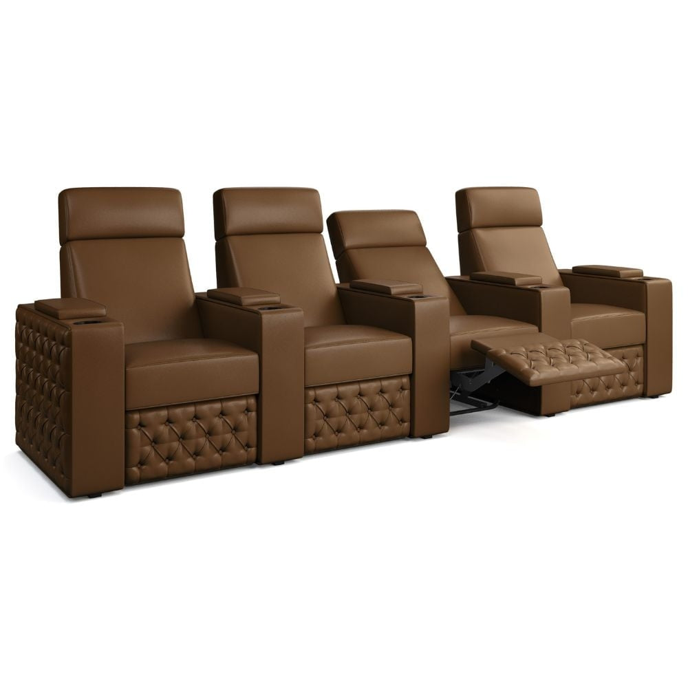 Moovia Chesterfield Essentials Single, Double, Triple or 4 Seat Cinema Chair in Dekoma Sorono Velvet 5