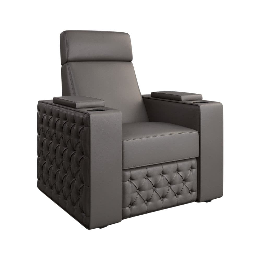 Moovia Chesterfield Essentials Single, Double, Triple or 4 Seat Cinema Chair in Dekoma Sorono Velvet 65