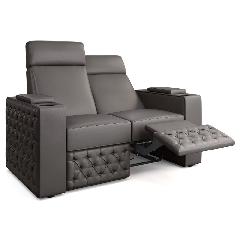 Moovia Chesterfield Essentials Single, Double, Triple or 4 Seat Cinema Chair in Dekoma Sorono Velvet 66