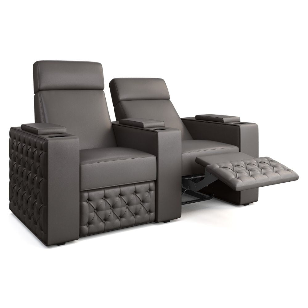 Moovia Chesterfield Essentials Single, Double, Triple or 4 Seat Cinema Chair in Dekoma Sorono Velvet 67