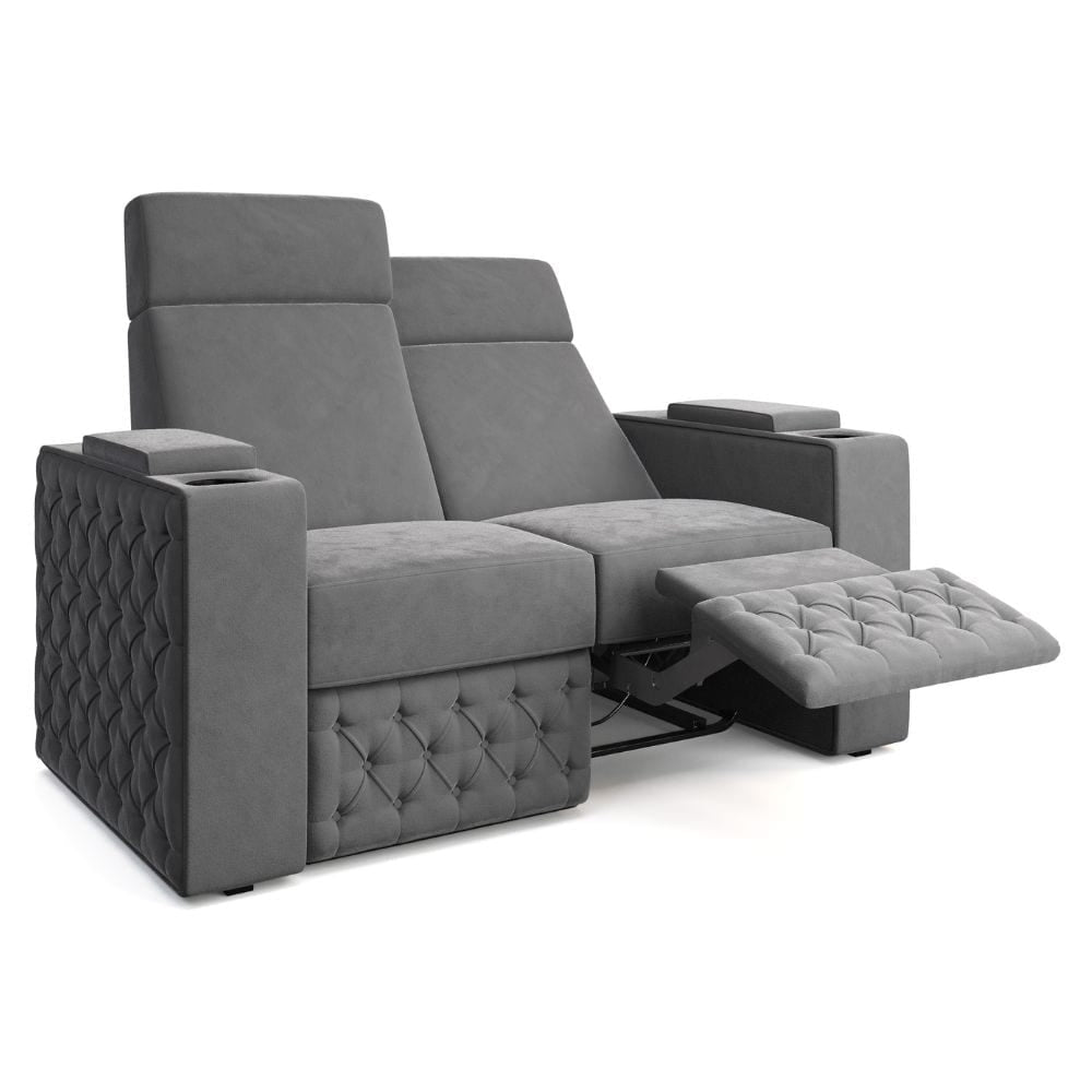 Moovia Chesterfield Essentials Single, Double, Triple or 4 Seat Cinema Chair in Dekoma Sorono Velvet 73