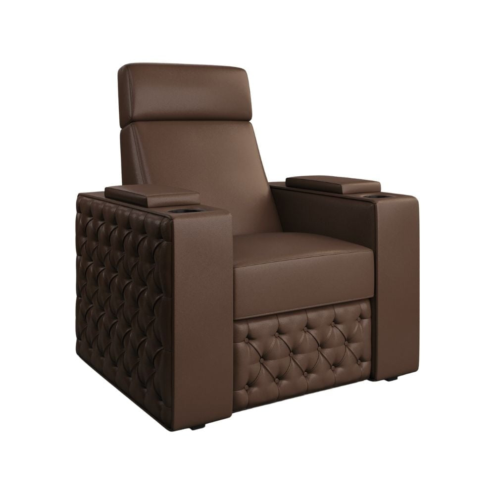 Moovia Chesterfield Essentials Single, Double, Triple or 4 Seat Cinema Chair in Dekoma Sorono Velvet 79