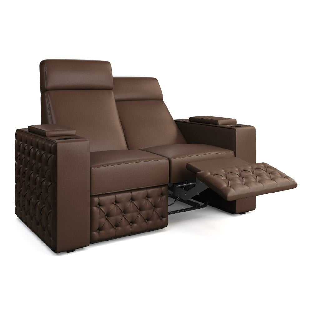 Moovia Chesterfield Essentials Single, Double, Triple or 4 Seat Cinema Chair in Dekoma Sorono Velvet 80
