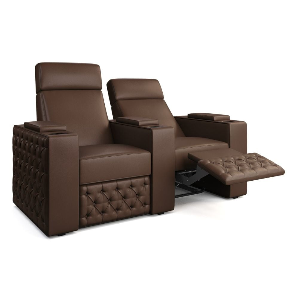 Moovia Chesterfield Essentials Single, Double, Triple or 4 Seat Cinema Chair in Dekoma Sorono Velvet 81