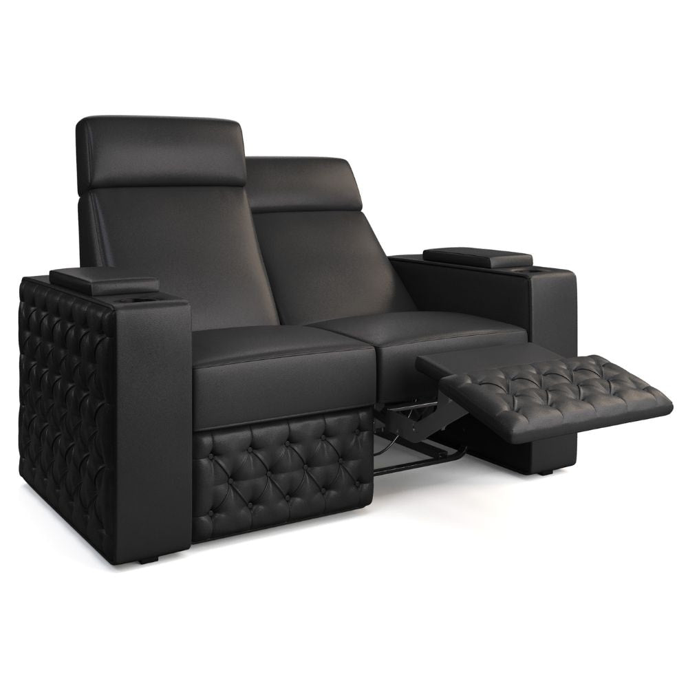 Moovia Chesterfield Essentials Single, Double, Triple or 4 Seat Cinema Chair in Dekoma Sorono Velvet 92