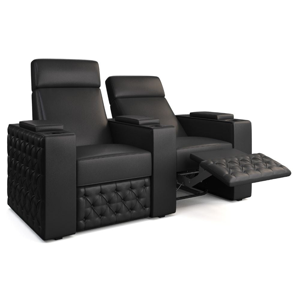 Moovia Chesterfield Essentials Single, Double, Triple or 4 Seat Cinema Chair in Dekoma Sorono Velvet 93