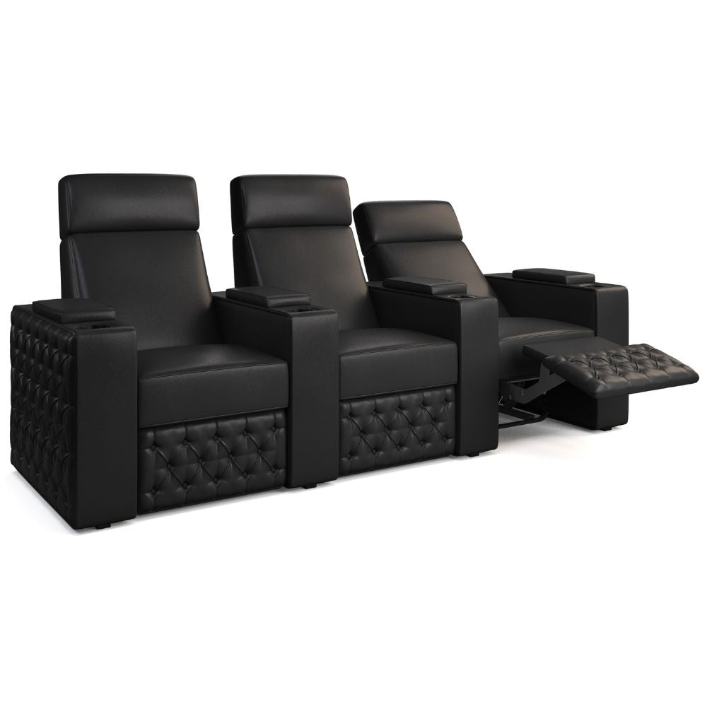Moovia Chesterfield Essentials Single, Double, Triple or 4 Seat Cinema Chair in Dekoma Sorono Velvet 94
