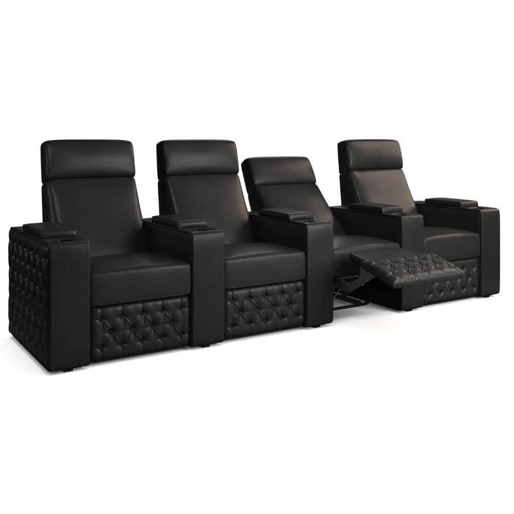 Moovia Chesterfield Essentials Single, Double, Triple or 4 Seat Cinema Chair in Dekoma Sorono Velvet 96