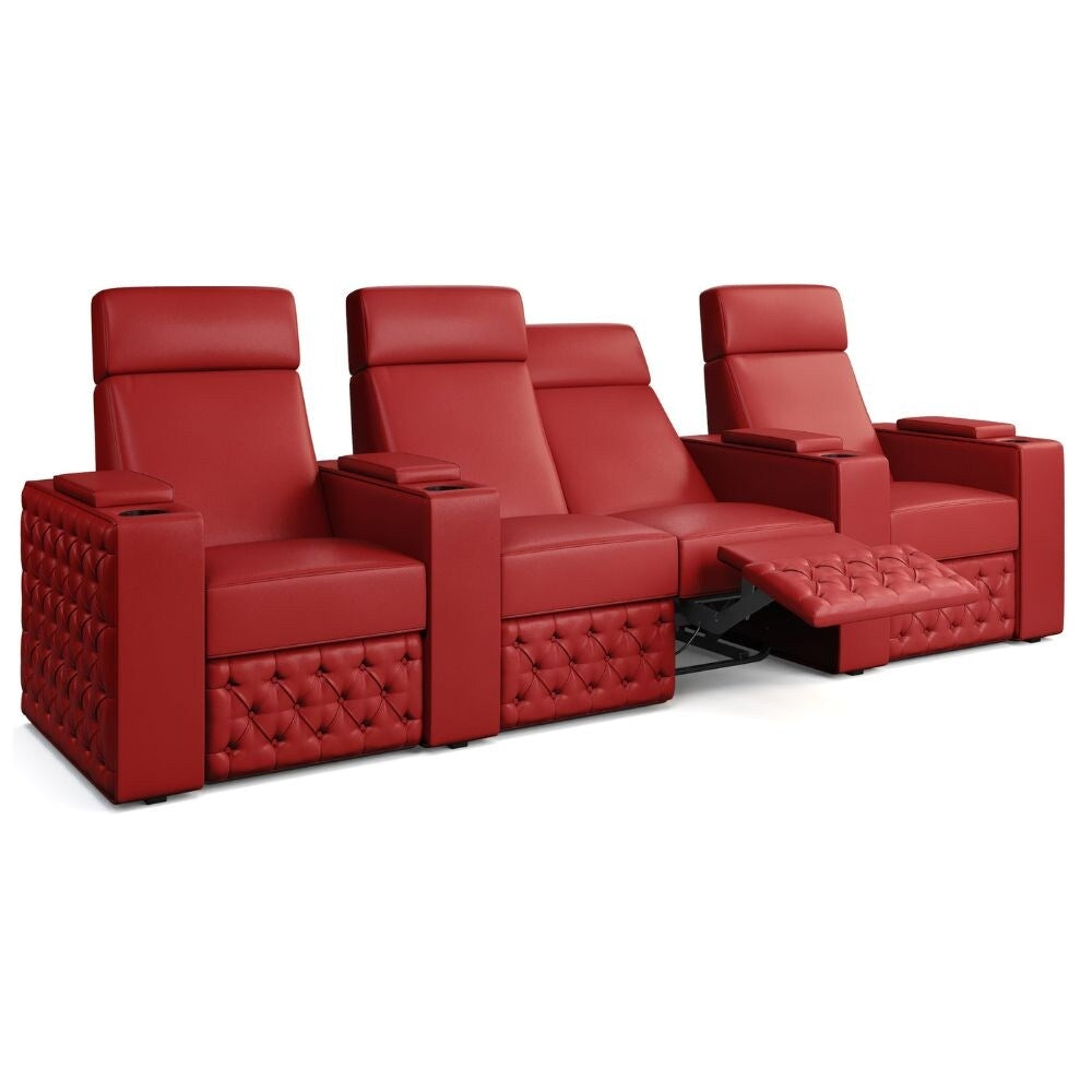 Moovia Chesterfield Essentials Single, Double, Triple or 4 Seat Cinema Chair in Madras Leather 103