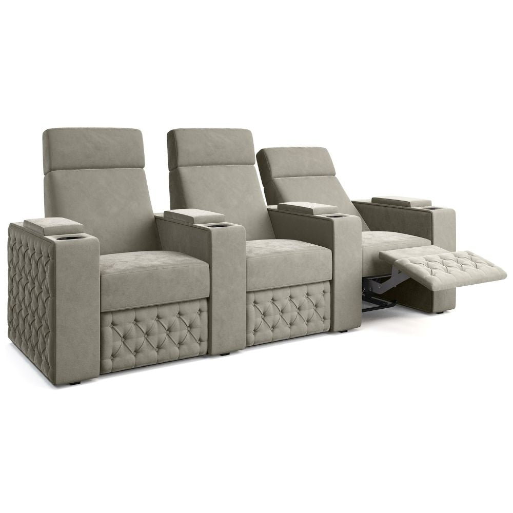 Moovia Chesterfield Essentials Single, Double, Triple or 4 Seat Cinema Chair in Madras Leather 127